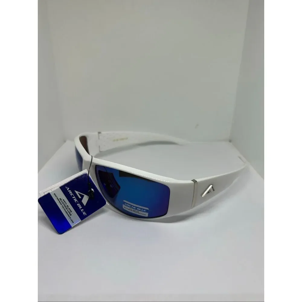 Arctic Blue Wrap Around Sunglasses Blue Tech Lens UV400 Protection